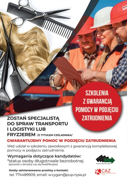 fryzjer i logistyk szkolenia www